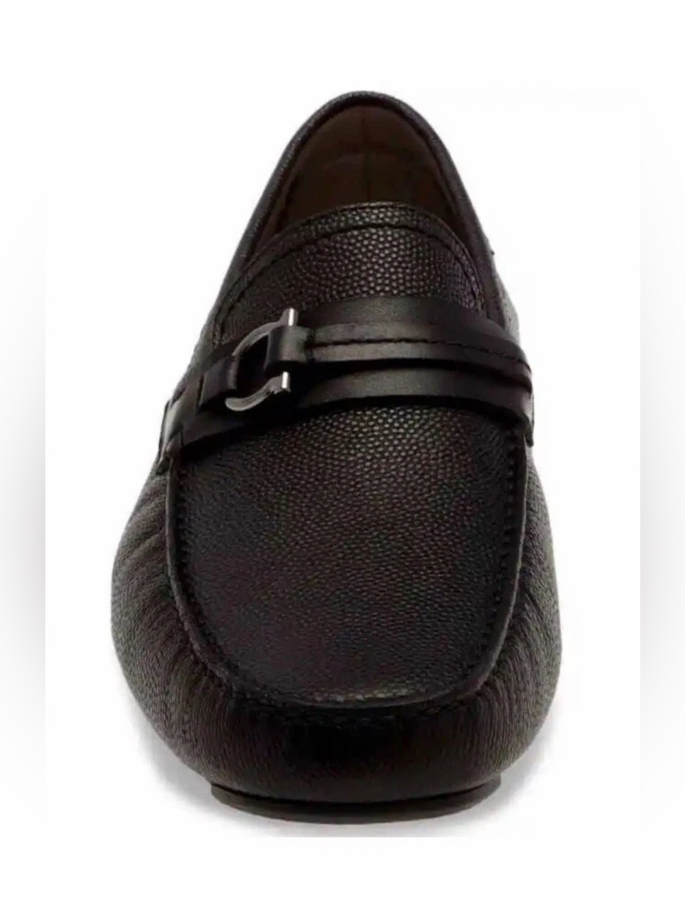 Ferragamo Remar Sz 7 Men's Black Leather Slip-On Loafer